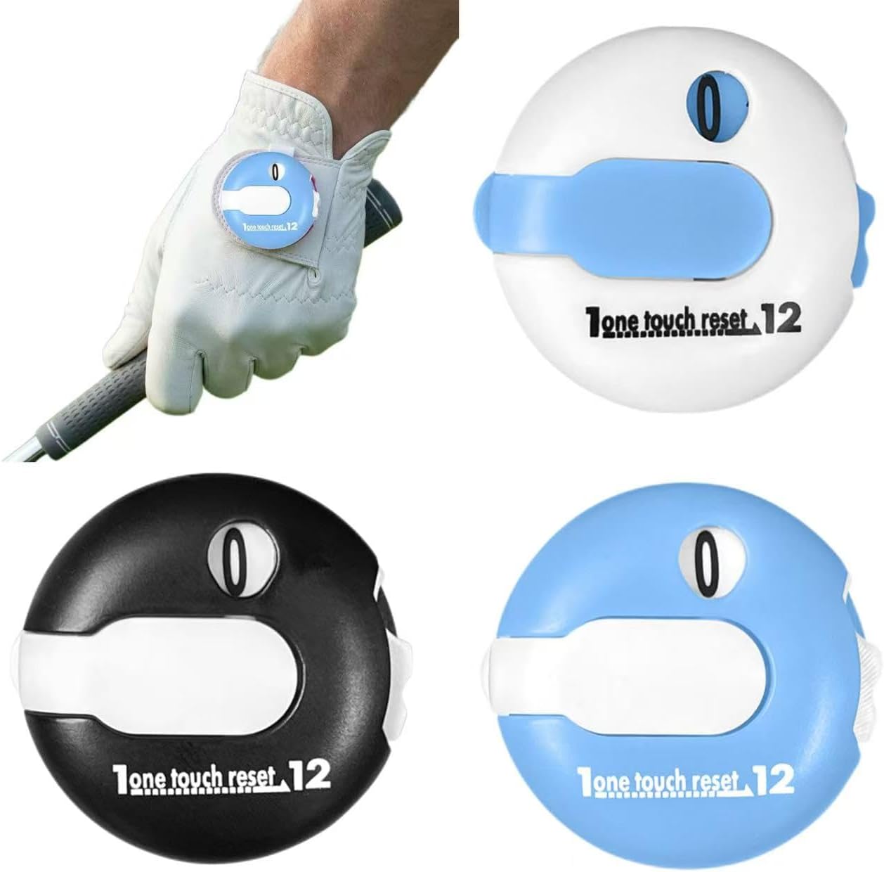 Golf Score Counter - 3 Pack Mini Stroke Trackers, Multi-Colored Compact Golf Scoring Tools for Easy Use on The Green
