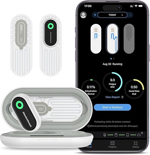 Miniatura 1 de Rastreador de hidratación portátil Smart Sweat Fitness Tracker para atleta, entusiasta de los deportes