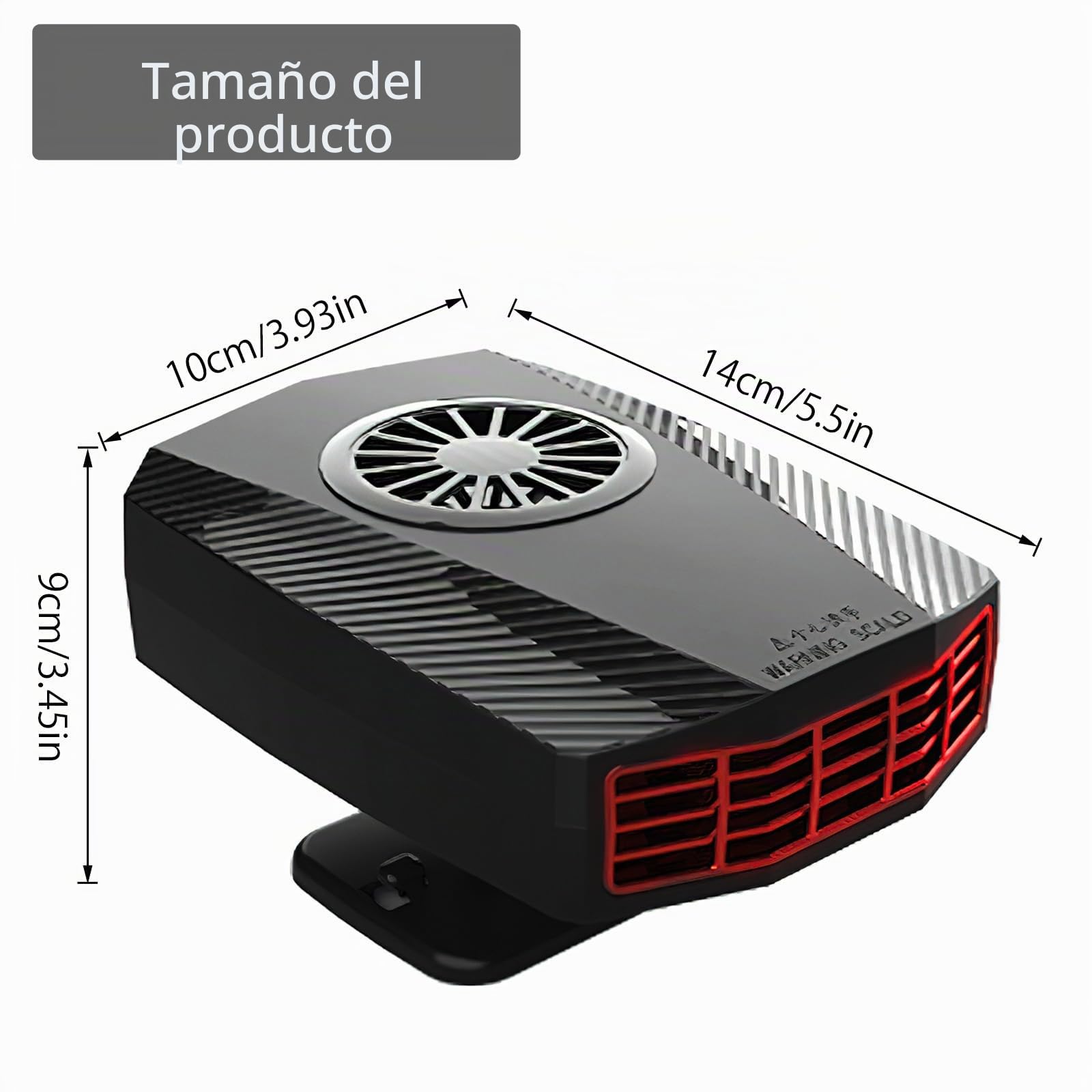 HENGBIRD Calentador de aire para coche, 12 V 150 W, descongelador y ventilador de refrigeración, giratorio 360°, 2 en 1, ventilador de aire caliente para coche, ventilador eléctrico para parabrisas,