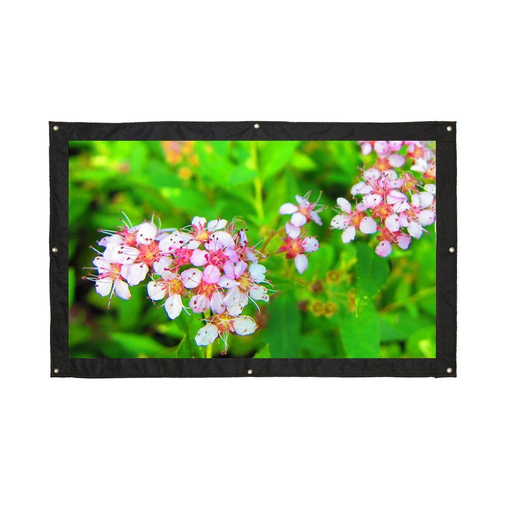 VGEBY 16: 9 Schermo Proiettore Portatile 200" Schermo di Proiezione Posteriore con Fori Appesi per Scuola Teatro Domestico e Proiezione Esterna