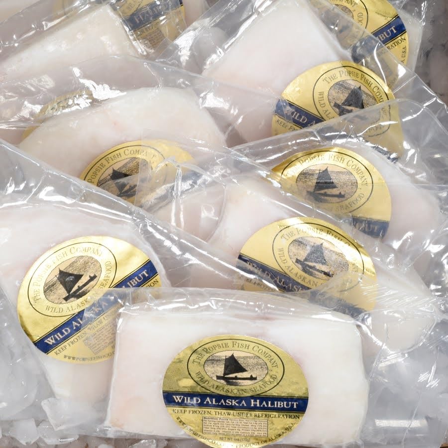 Wild Alaskan Halibut 10lbs Box - 6 oz Portions (25-27 Portions)