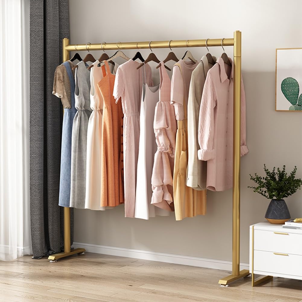 Appendiabiti resistente autoportante per camera da letto, armadio, supporta fino a 80 kg, elegante espositore per abbigliamento per casa, boutique o bazar