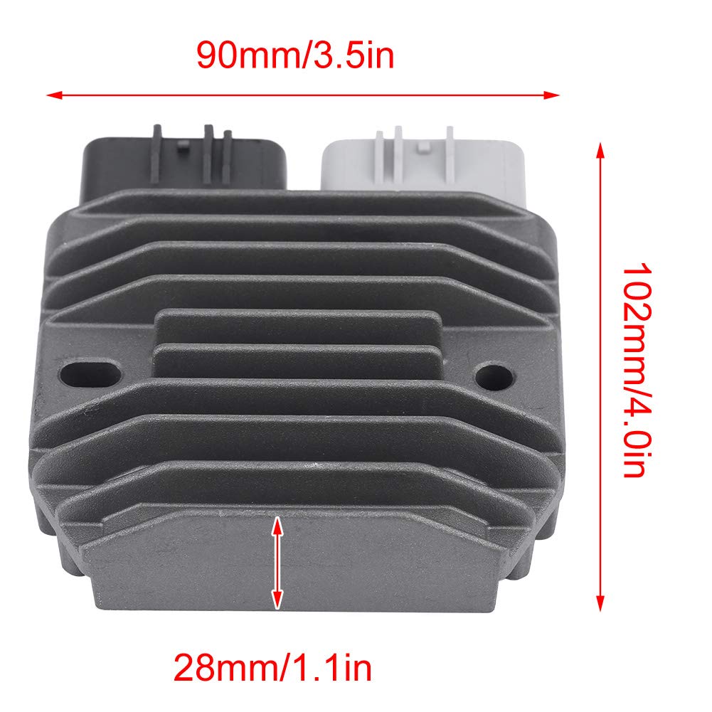 Aramox Raddrizzatore Regolatore di Tensione per Moto, in Lega di Alluminio, Compatibile con YZF R1, FZ1000, FZ1, FJR1300, VMX17, V-XV1700A