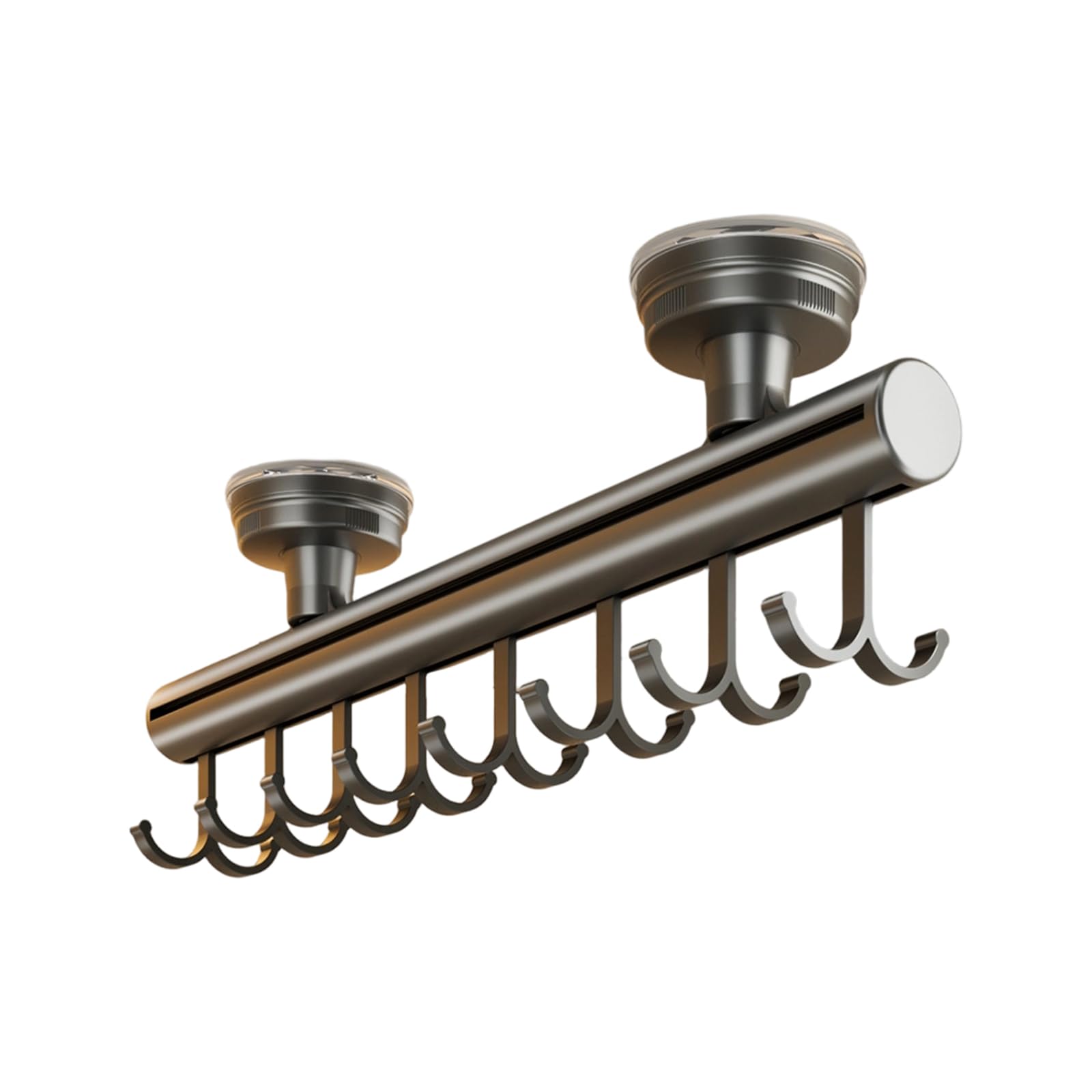 Linvimia Vertical Space Saving Pull Out Suction Cup Clothes Hanger for Wardrobes Organization Without Drilling Modern Styles Drillless Mount