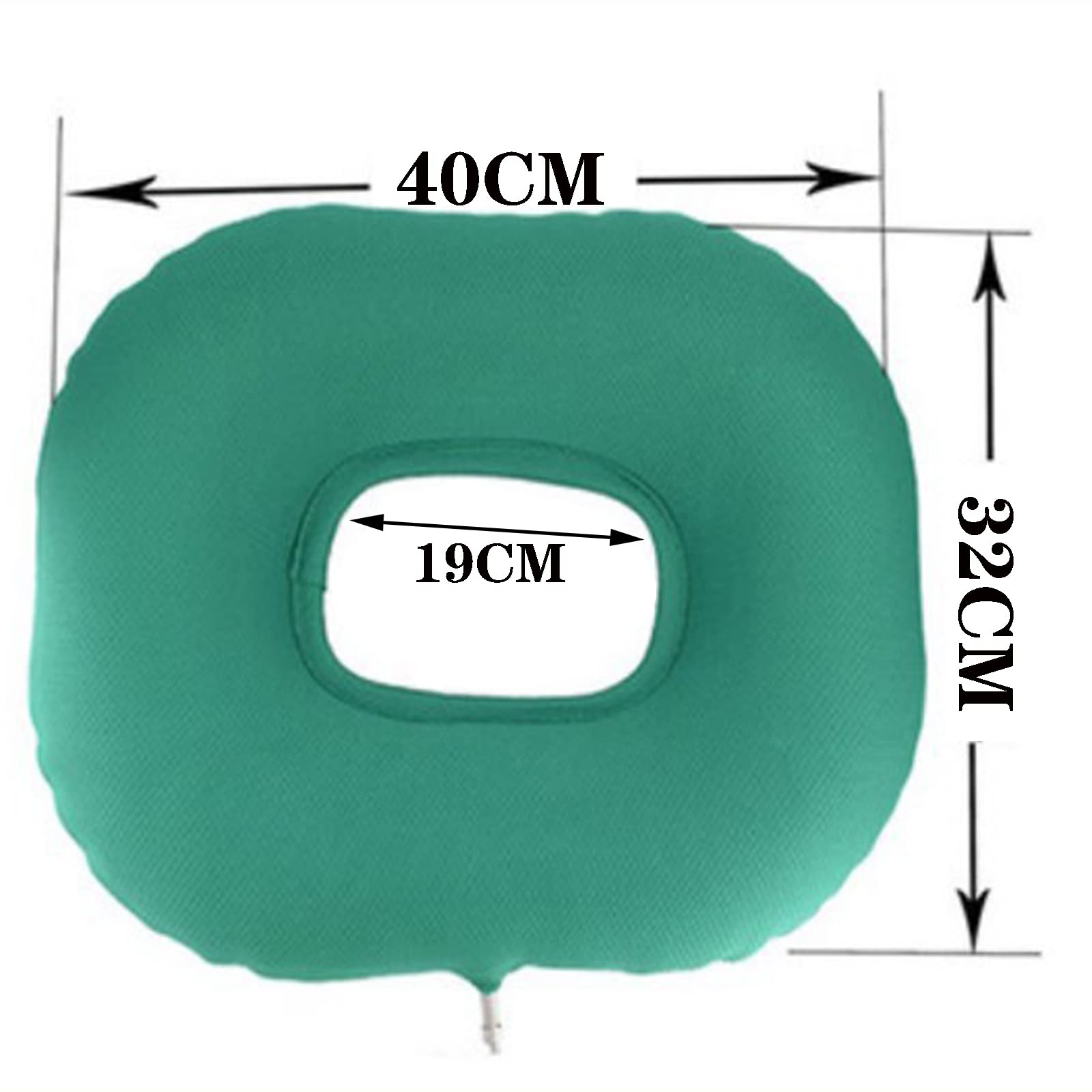 Asiento de Dona para hemorroides, cojín de Dona de Anillo Inflable para hemorroides de Alivio de presión, posnatal, cirugía, Silla de Ruedas (Bomba de Aire incluida), Verde (Verde) (Verde)