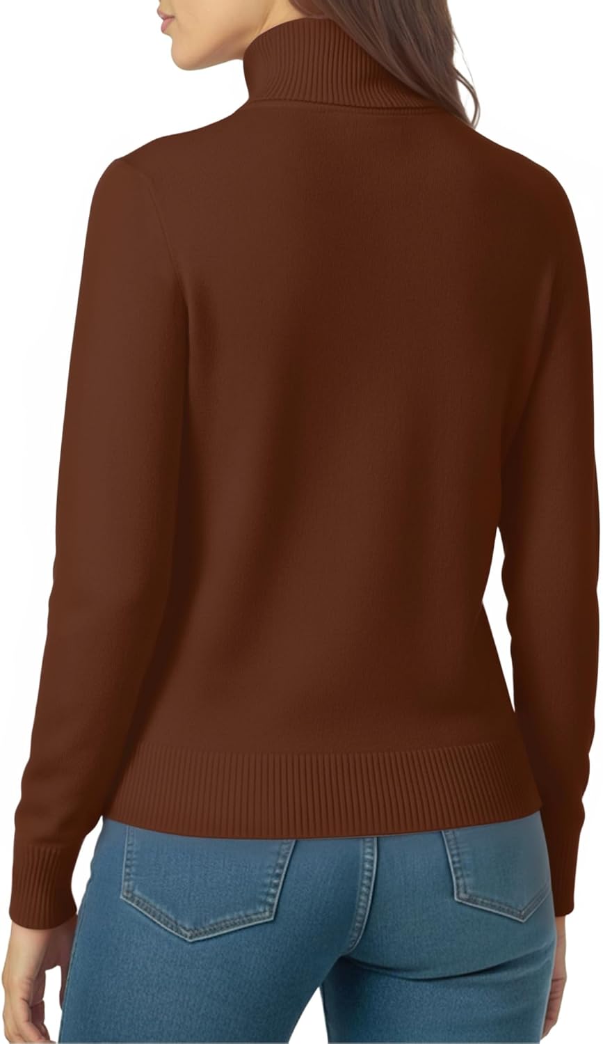 MANGOPOP Womens Turtleneck Sweaters Long Sleeve Ribbed Knit Sweater Casual 2026 Fashion Fall Winter Pullover Sweater Tops - Image 4