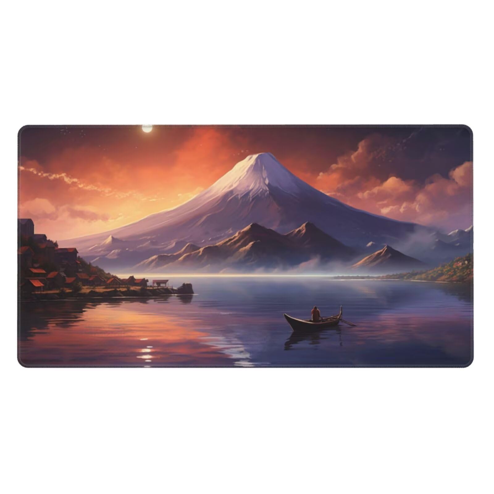 Gaming Mauspad XXL,1200 x 600 x 3mm Mousepad Verlängertes Groß Mauspad Schreibtischauflage,Genähte Kanten rutschfeste Gummibasis,Verbessert Präzision Geschwindigkeit Home Office Schneebergsee L-2244