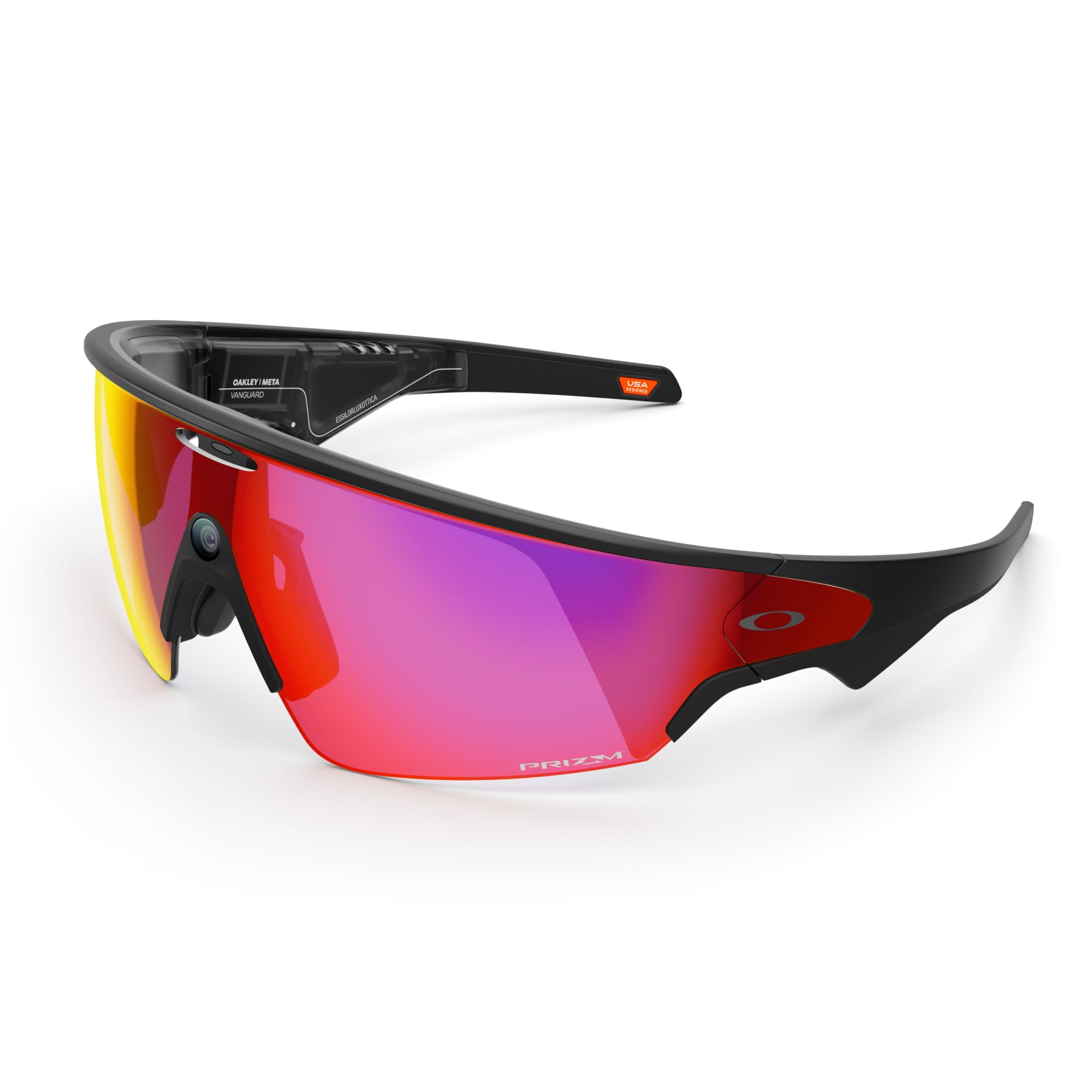 Oakley Meta Vanguard with Meta AI Audio Photo Video Compatibility - Black Prizm Road