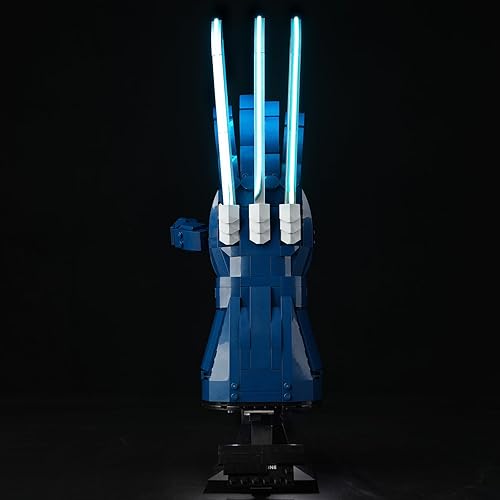 Kit de luz LED para garras de Adamantium de Wolverine, compatible con el juego de construcción de guantes con garras de Lego Wolverine (solo luces)
