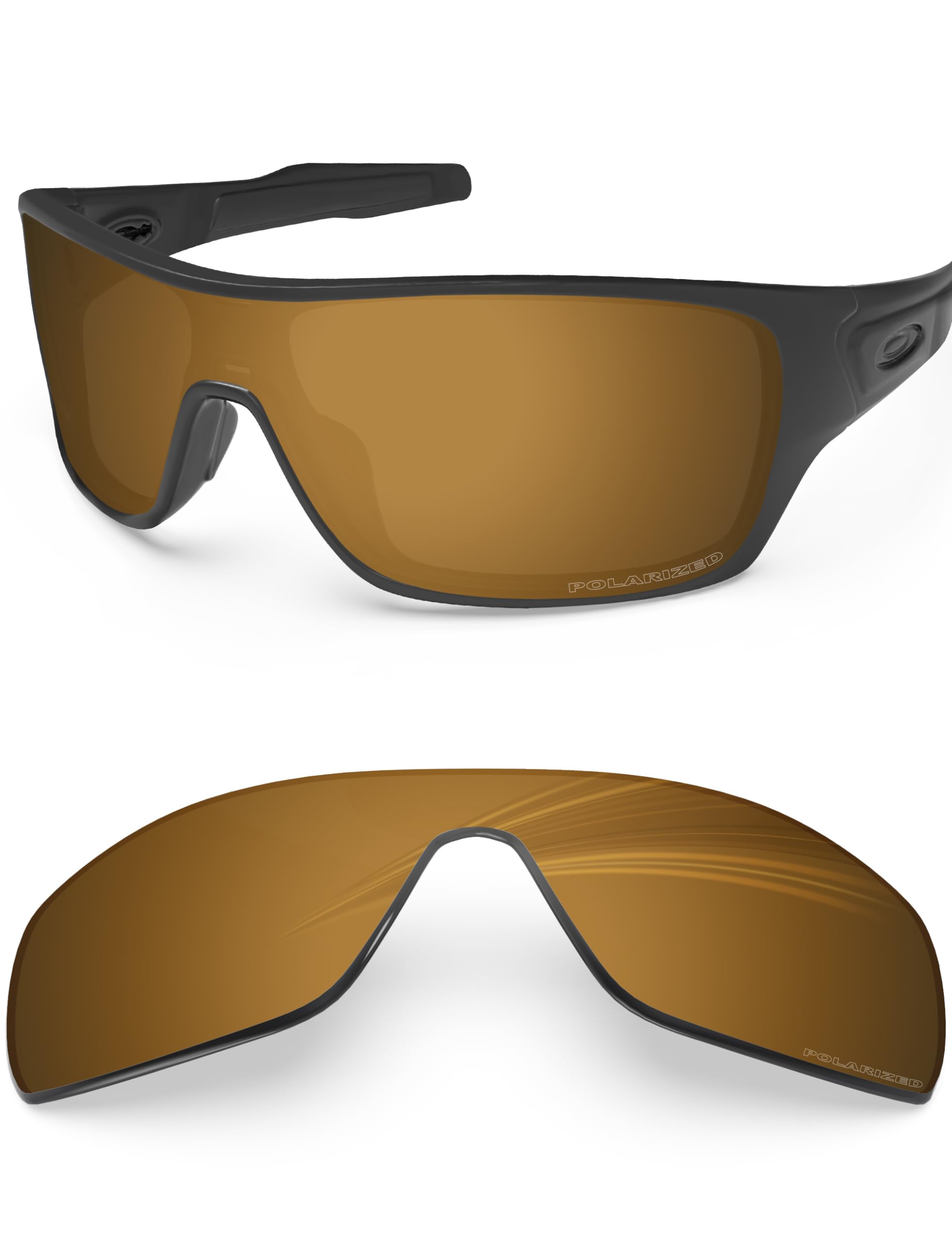 Blazerbuck Men's Pearl Gold - Polarized Anti-Salt Polarized Replacet Lenses For Oakley Turbine Rotor Oo9307 - Pearl Gold