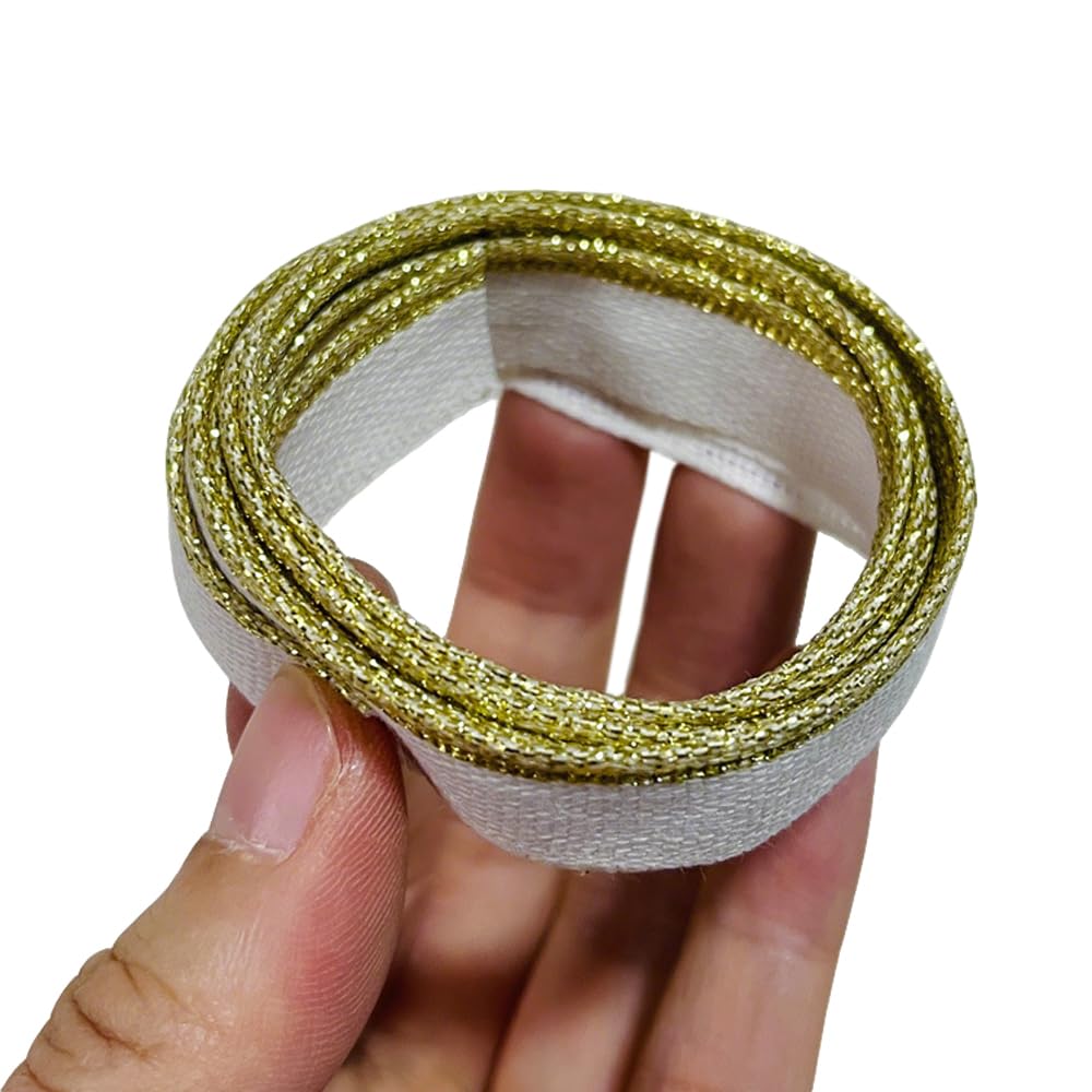 1 Meter Book Binding Headband Bookbinding Endband Decorative Book Headband for Beginners, Gold
