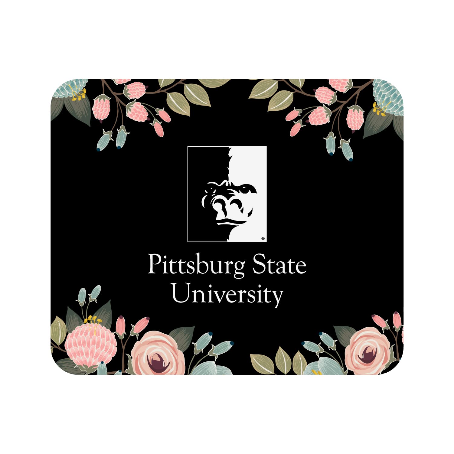 OTM Essentials Pittsburg State University Standard Fabric Mouse Pad, Desk Accessories, Standard Fabric Gaming Mouse Pad, Floral Florals & Nature