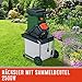 Gardebruk® Gartenhäcksler 3100 W max. 40 mm Aststärke Elektrisch 50 L Robuste Auffangbox Messerhäcksler Schredder Holz