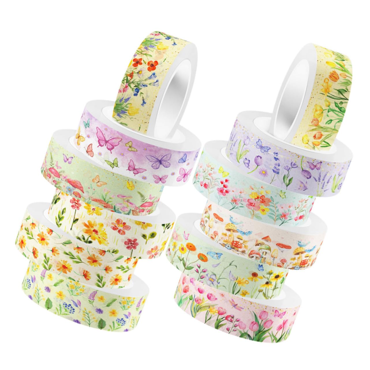 4 Sätze Transparentes Washi-tape Notizbuch Diy Washi Tape Tagebuchband Dekoratives Bastelband Mehrzweck-washi-tape Diy Klebeband Planer Tape Aufkleber 12 Rollen * 4