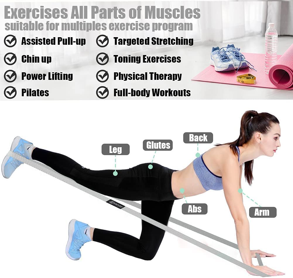 Fitnessbänder Lang Set - Resistance Bands Set Wiederstands Bänder Set Resistance Bands Lang Fitness Bänder fitnessbänder lang Fitness Widerstandsbänder Set Krafttraining Wiederstandsband Fitnessband Set 4