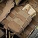 EXCELLENT ELITE SPANKER Tactical Molle Single/Double Open-Top Mag Pouch for M4 M14 M16 AR15 G36 Magazine(B Double-Coyote Brown)