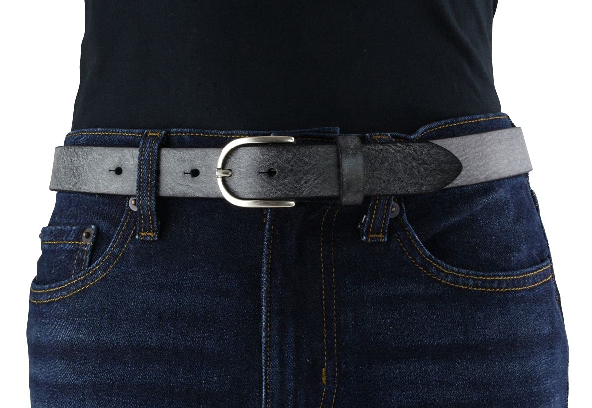 BELTINGER Kinder-Gürtel aus weichem Vollrindleder Vintage-Look 3 cm | Ledergürtel für Mädchen 30mm | Schmaler Gürtel Used-Look