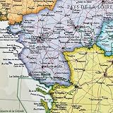 Mapa ścienna Francji - klasyczny plakat - 59 x 42 cm - Maps International