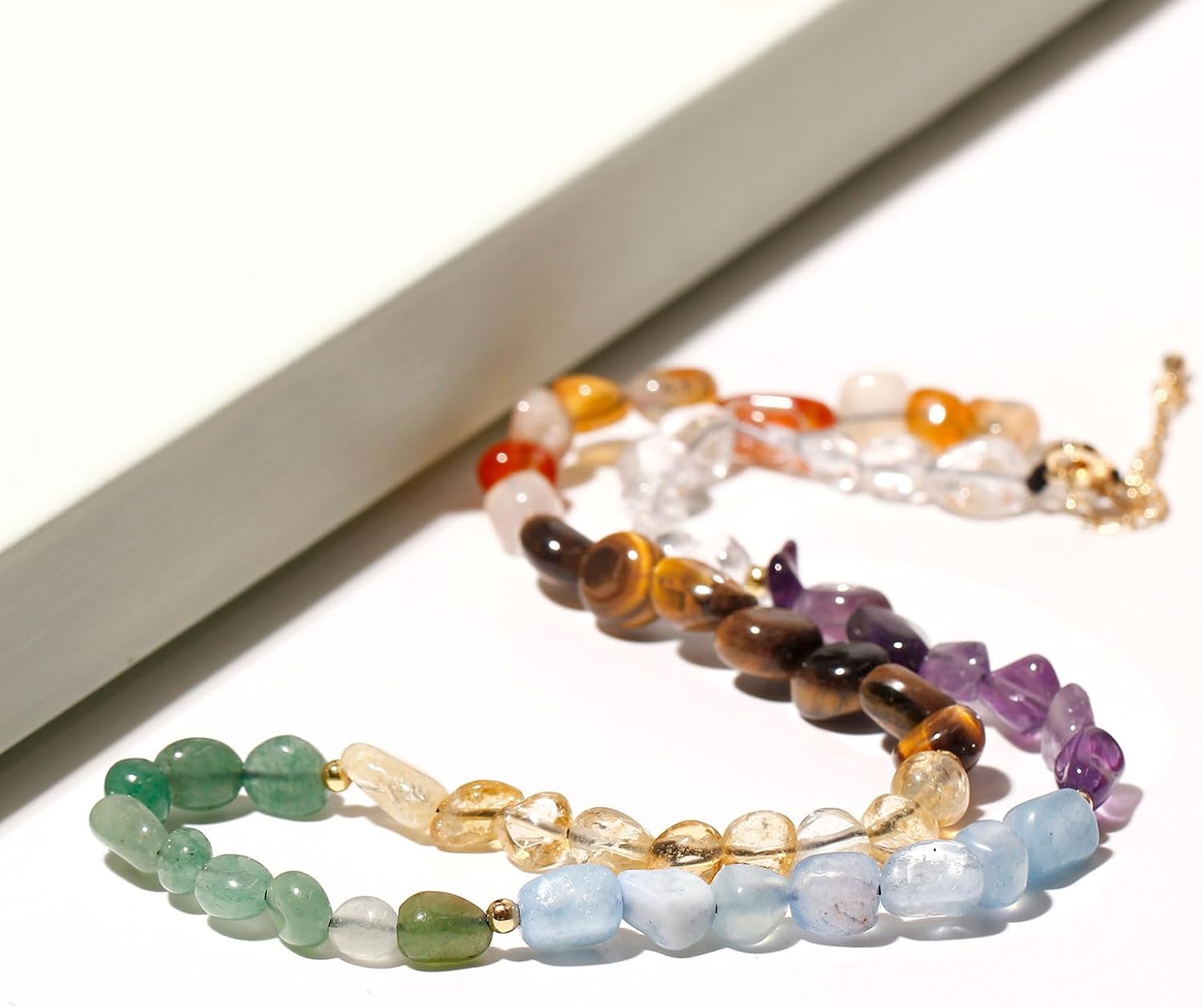 Reiki 7 Chakra Necklace Colorful Irregular Tumbled Stones Beaded Necklaces for Women Yoga Meditation Spiritual Jewelry - Image 3