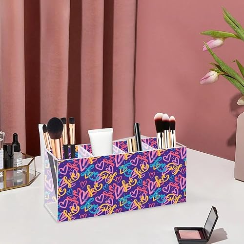 Miniatura 5 de Retro Romantic Hearts Acrylic Storage Holders With 4 Compartments Vanity Organizer Powder Drink Mix Container Storage Vanity Accessories Marker