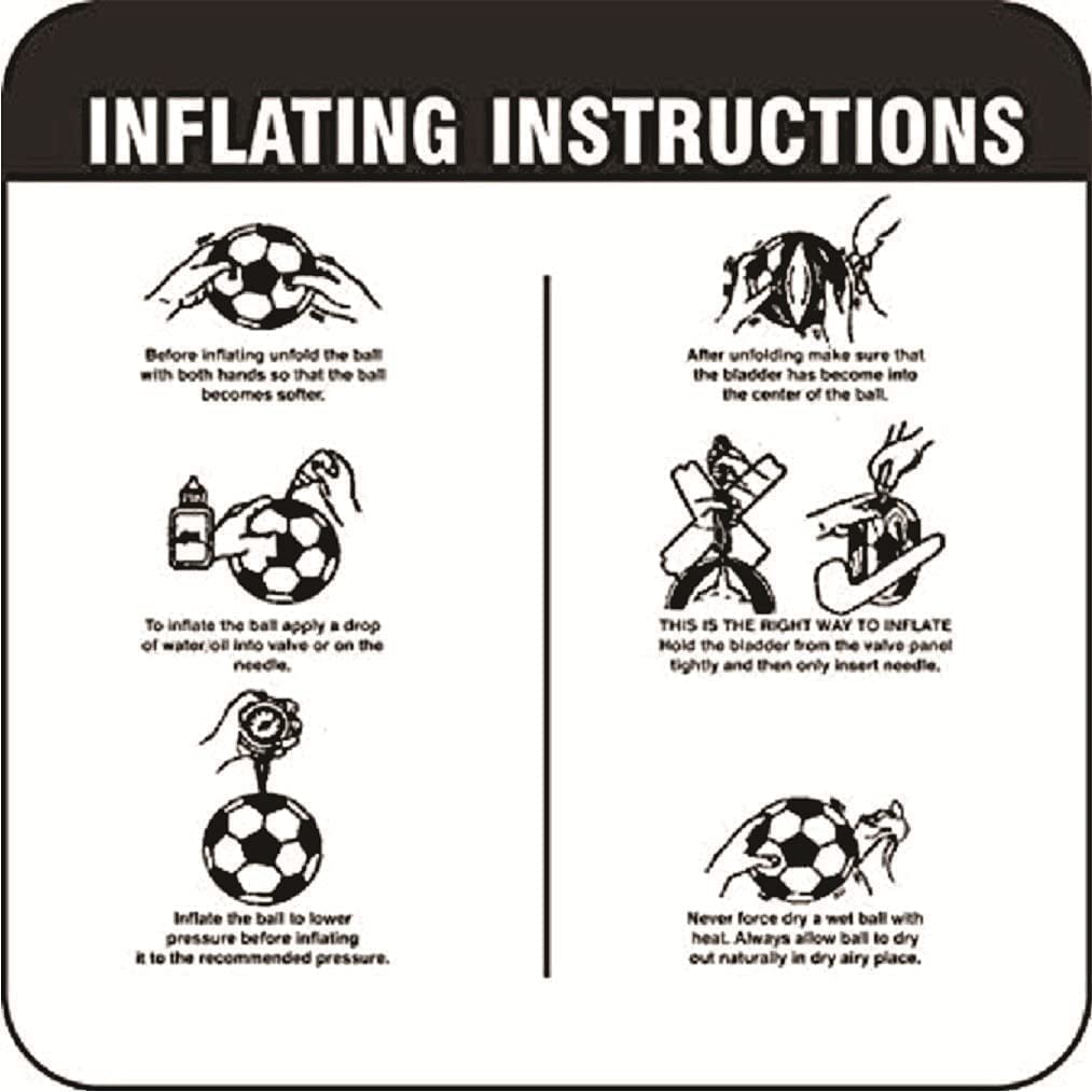 Sujata Sports Black and White Football Size 5 with Air Pump and Needle | Durable Training and Match Football with Air Pump for Kids and Adults | Perfect Grip Control Ball | Pack of 1 4