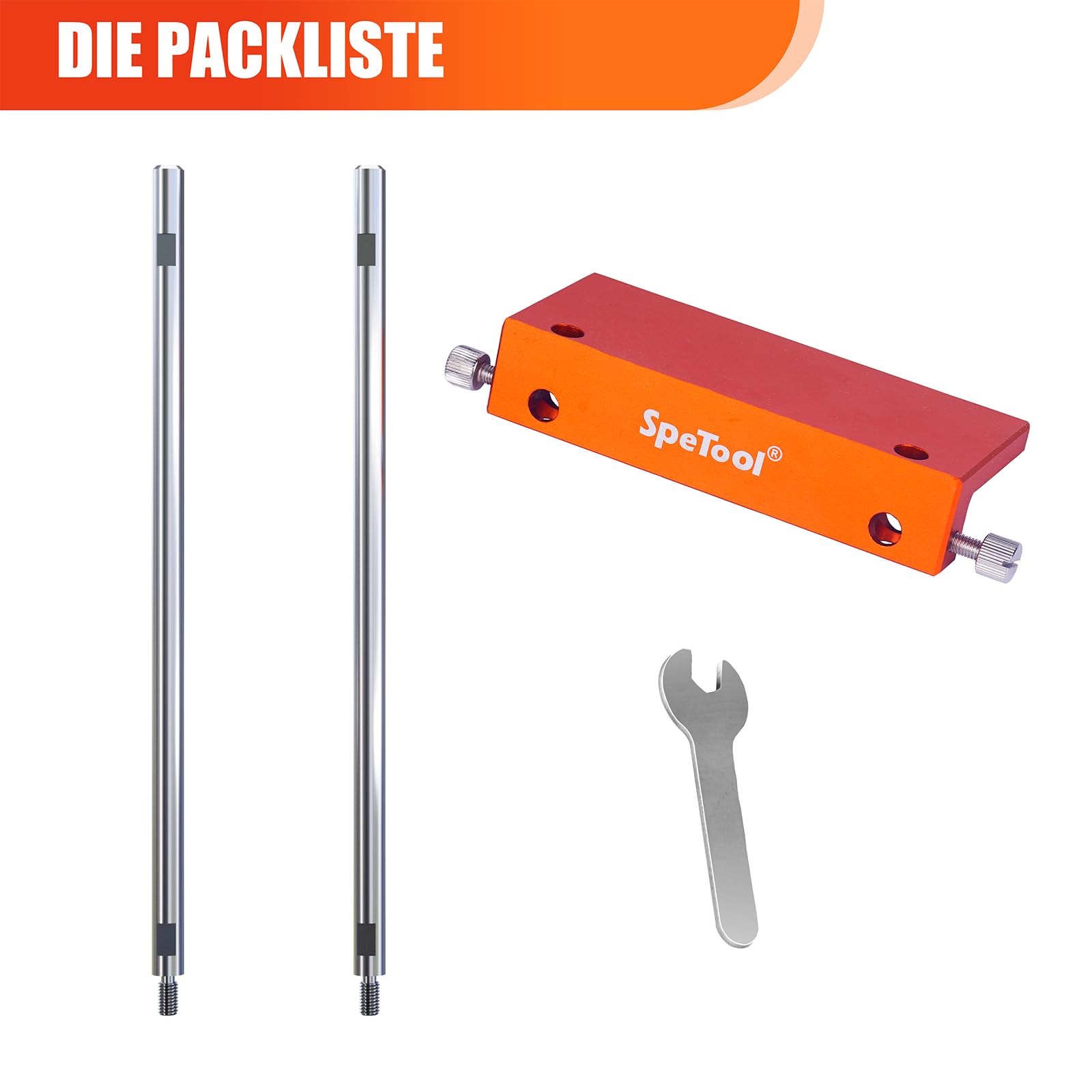 SpeTool Bohranschlag für S04001&S04003 tragbare Bohrschablonen, komplett aus Aluminium gefertigt, Kantenschneidführung zum Bohren von Reihenlöchern