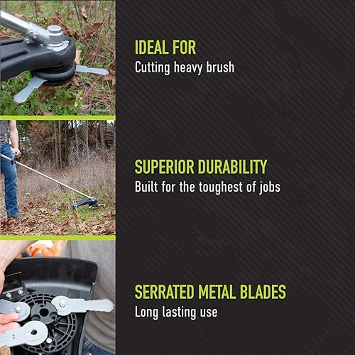 Miniatura 3 de Weed Warrior Cuchillas de repuesto para cortador de cepillo, 3 unidades, Basic