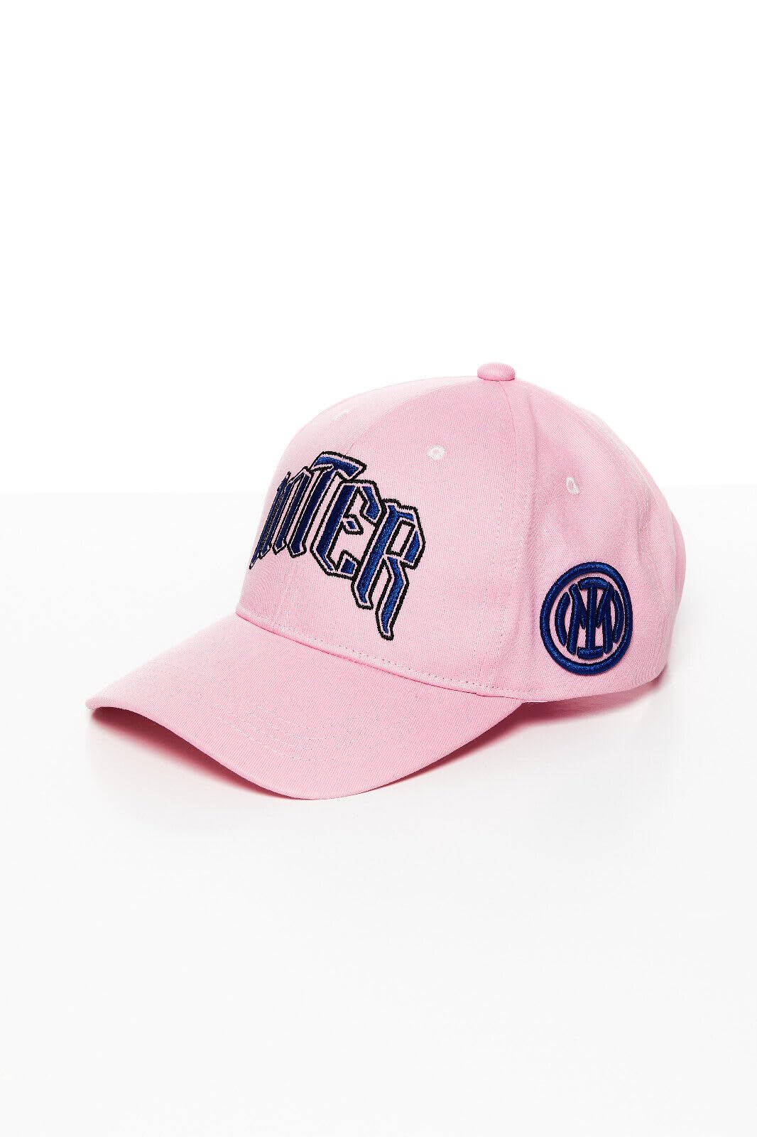Inter Cappellino da Baseball con Visiera Nuovo Logo, Cotone, Rosa, Taglia Unica Regolabile