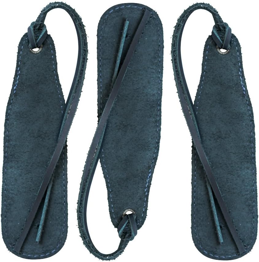 Leather Bookmark Handmade by Hide & Drink :: Slate Blue - Image 3
