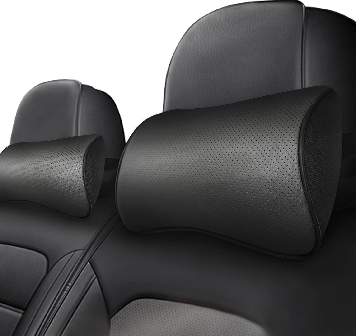 wattstar 2PCS Car Headrest Pillows, Soft Car Neck Pillows, Genuine