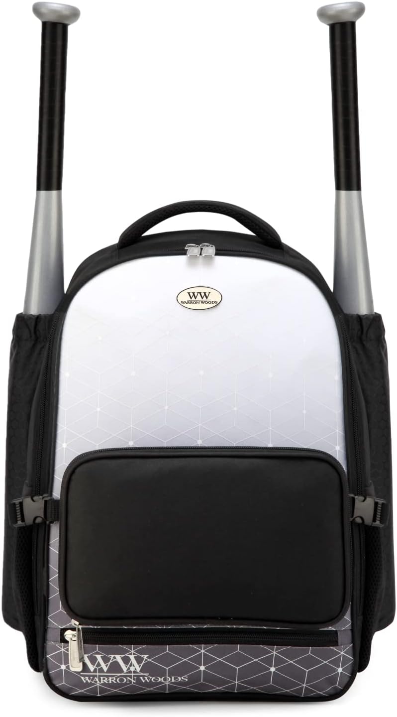 Pro Series Softball Baseball Backpack Gray/Black with Pocket