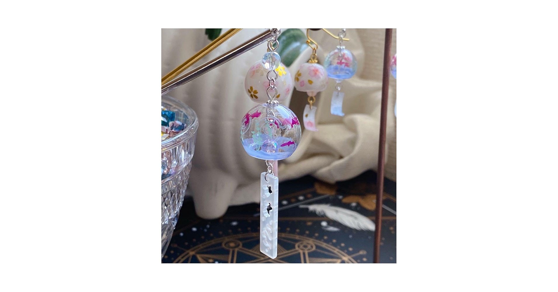 超 激レア ゆらゆら 金魚草 ゆらゆら風鈴〜金魚×花火〜本金仕立て | Blanche Neige