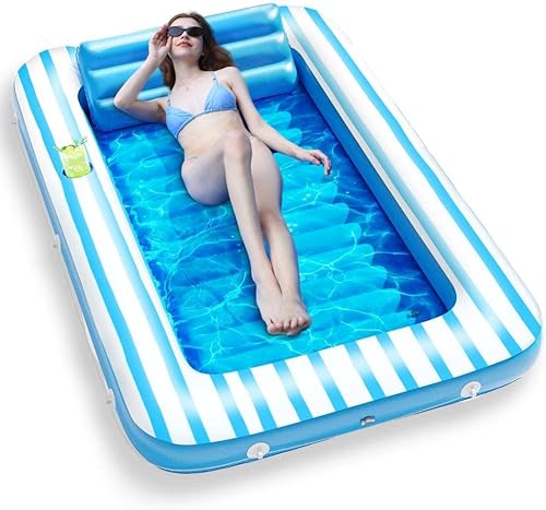 Tumbona inflable de bronceado para piscina, tina de bronceado DCTB, para tomar el sol, piscina, balsa de descanso, 46 x 70.1 pulgadas, flotador