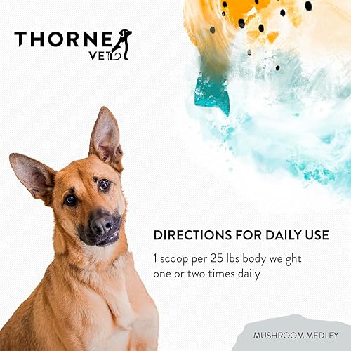Miniatura 6 de ThorneVet Medley de hongos para perros – Apoyo al sistema inmunológico más antioxidantes – con Reishi, cola de pavo, Cordyceps, Maitake y hongos