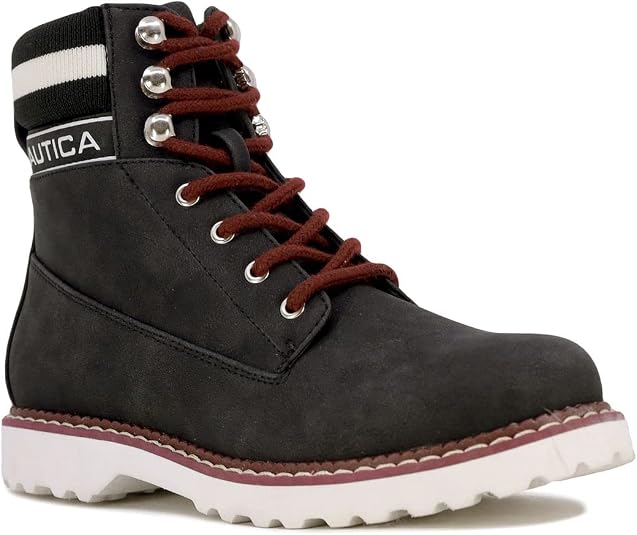 Nautica Botas de combate para mujer con cordones para senderismo :  Amazon.com.mx: Ropa, Zapatos y Accesorios