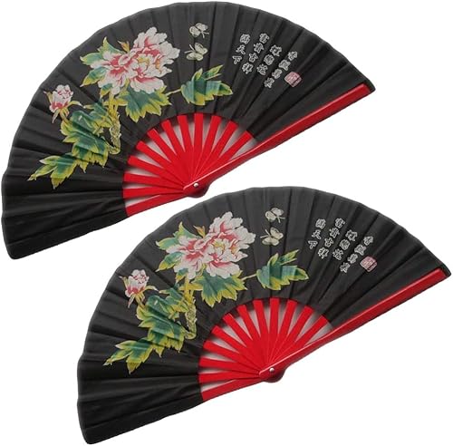 zooboo chino bambú Taichi Kungfu Ventilador Artes Marciales Deportes plegable Mano Ventilador 13inch