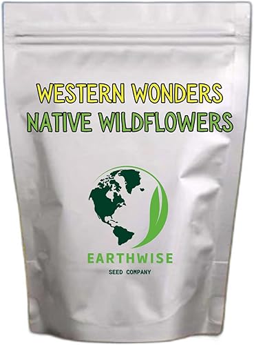 Earthwise Western Wonders - Mezcla de flores silvestres nativas  1 oz  Cubre 150 pies cuadrados