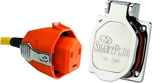 SmartPlug B30ASSYNT Combo Kit with Female Connector and Stainless Steel Inlet - 30 Amp, Beige, Small