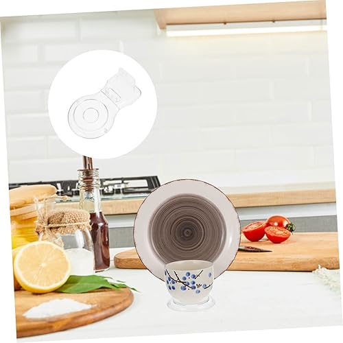 Miniatura 5 de ORFOFE Soporte para platos, taza de café, taza de café transparente, 2 piezas, soporte de exhibición de platos, tazas y platillos acrílico