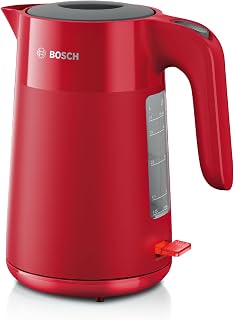 Bosch Wireless Kettle MyMoment TWK2M164, Automatic Shutdown, Overheat Protection, Cup Display, Removable Limescale Filter, Dry Run Protection, Steam Stop Automatic, 1.7L, 2400W, Red Matt