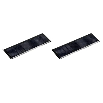 sourcing map Pack of 2 Mini Solar Panels 5.5 V 0.385 W 70 mA Micro Cell Solar Panel for DIY Power Project 90 x 30 mm