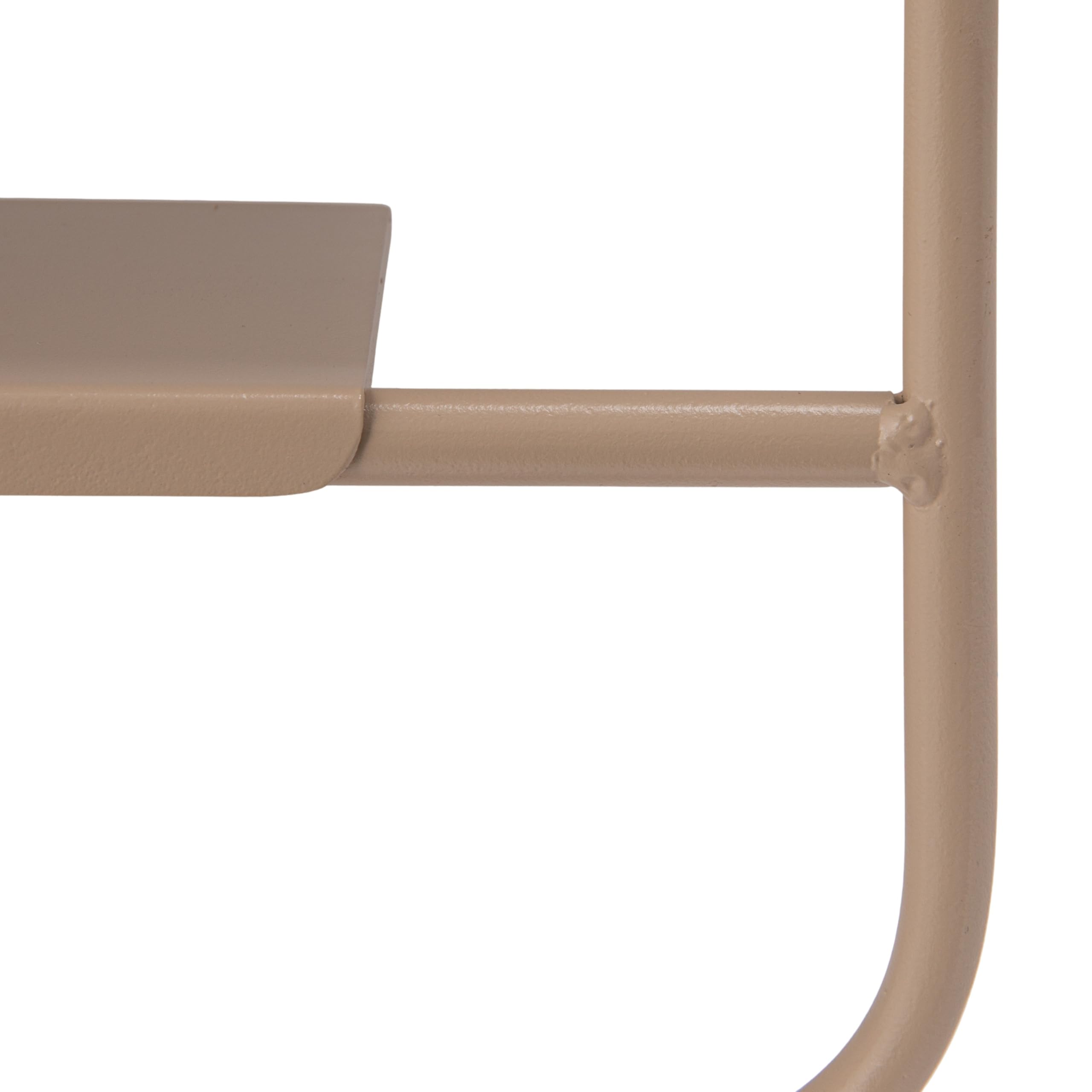 Bloomingville Miroir Mural en métal avec 3 étagères, Couleur Blush