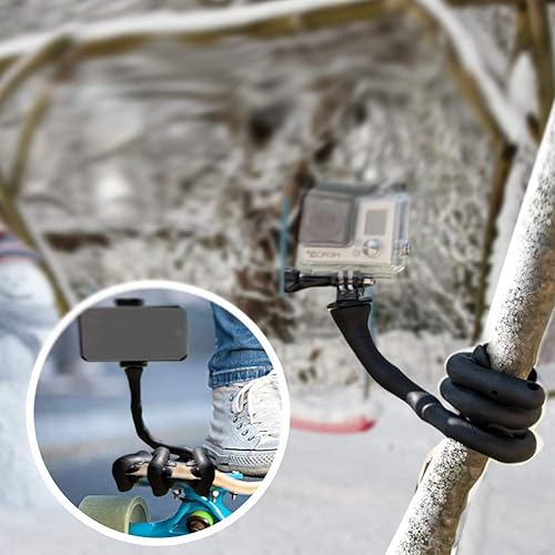 Miniatura 6 de Soporte de silicona flexible con ventosa para teléfono móvil de 3 a 6 pulgadas, color negro 2019.