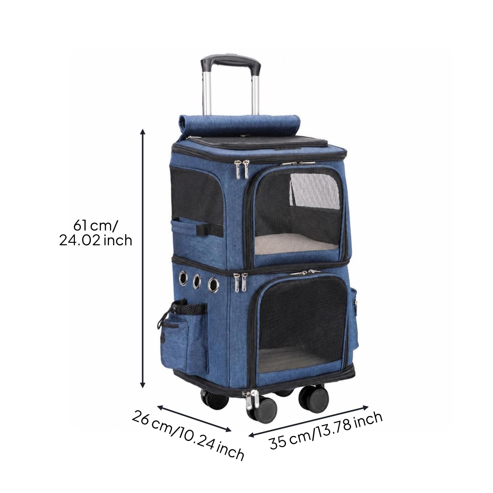 Faltbar Transportbox mit Rärn, Dunkelblau