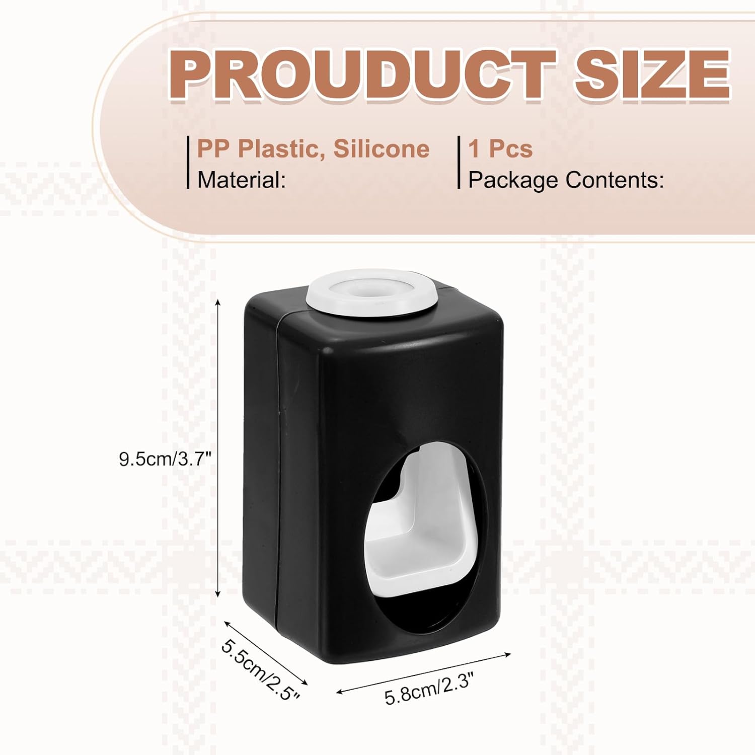 uxcell 1 Pcs Toothpaste Dispenser Wall Mounted, Single Slot Design Self-Adhesive Toothpaste Squeezer Bathroom Storage Accessories for Bathroom, Shower, Travel(Black) image 2