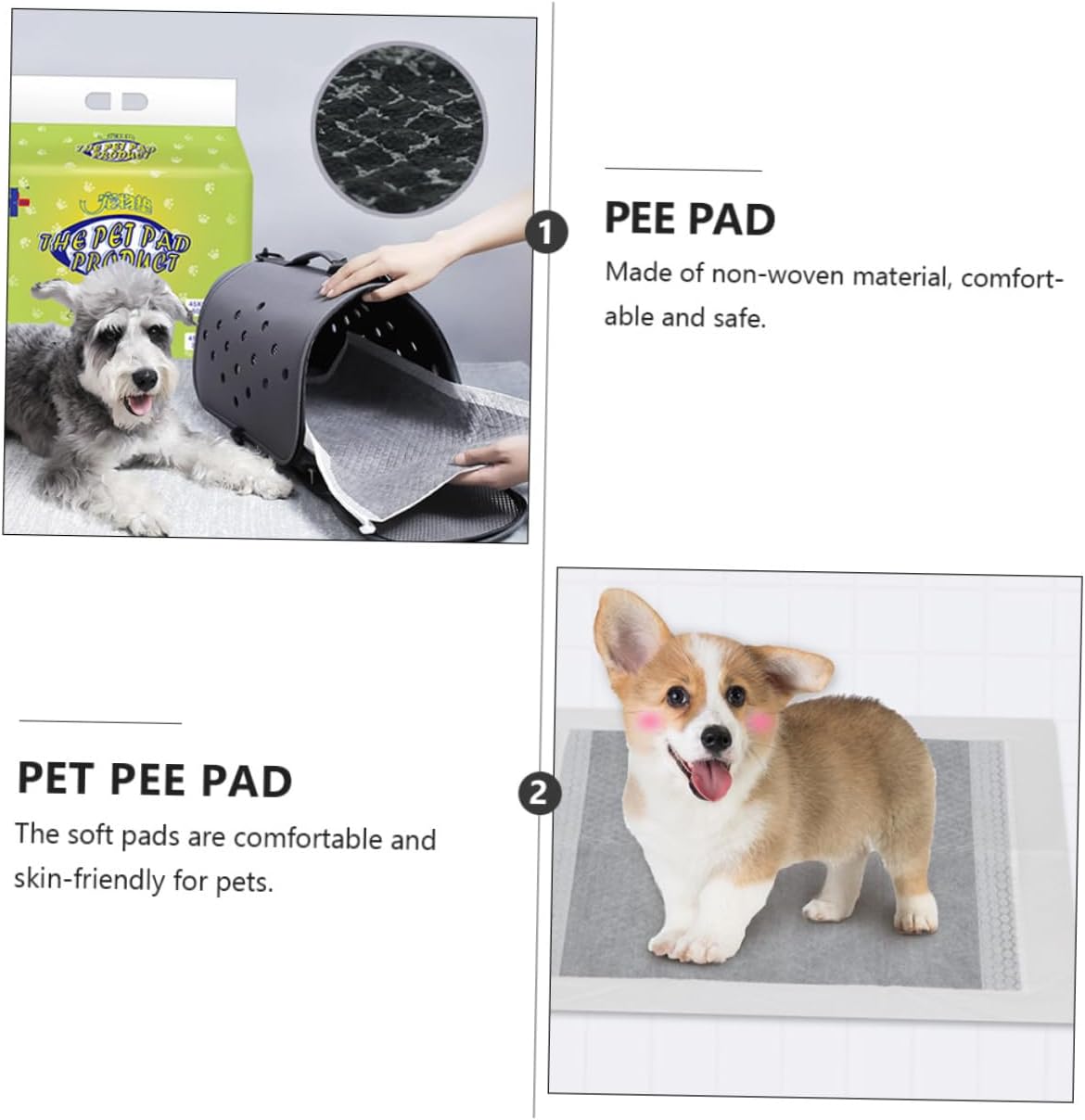 30pcs Extra Large Dog Pads for Dogs XL Instant Absorb Diapers Non-Woven Mat 60x45cm