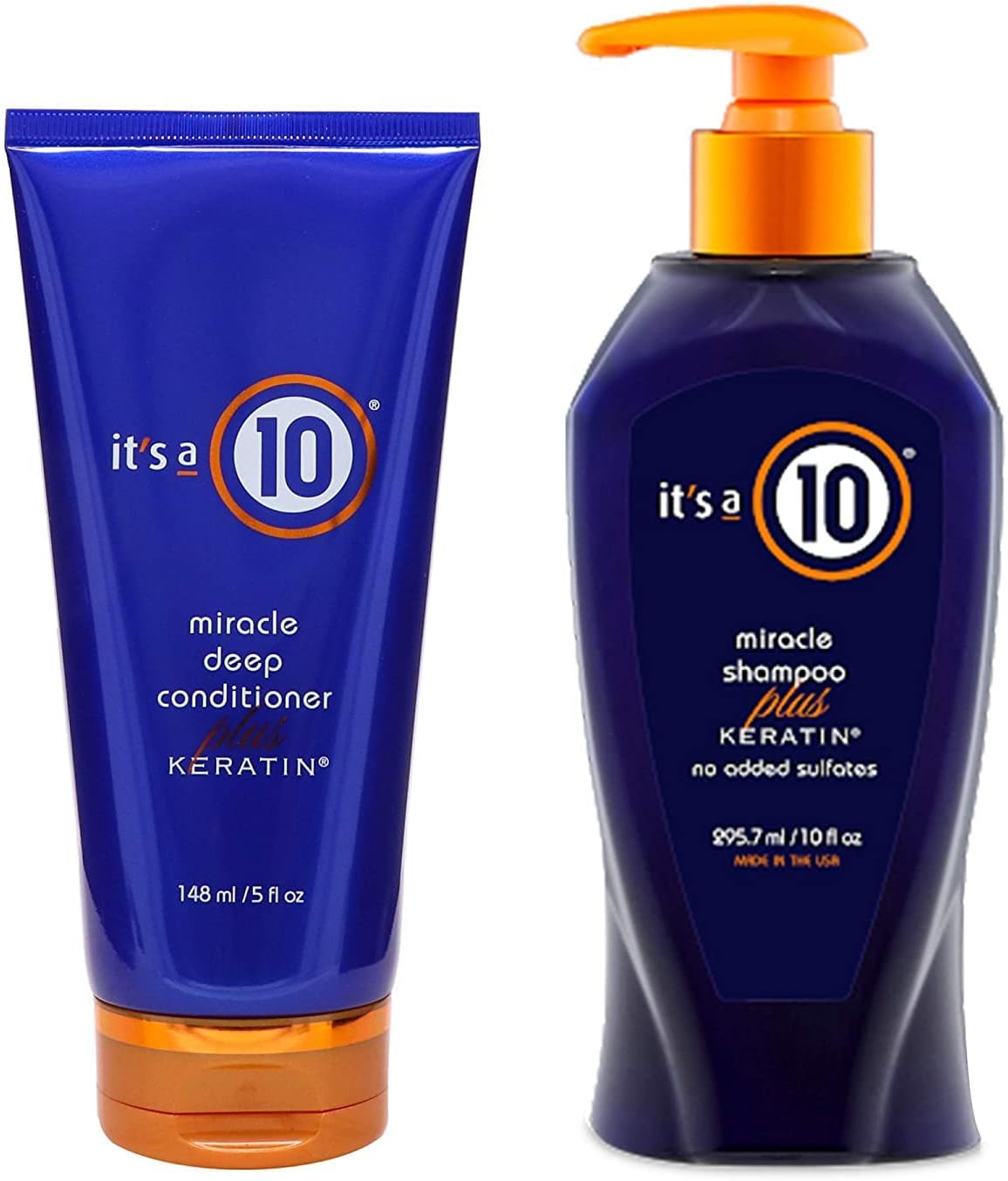 It's A 10 Shampoo & Deep Conditioner Duo with Keratin - 10 Oz Shampoo, 5 Oz Conditioner
