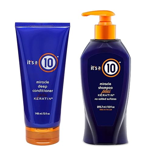 Its a 10 Haircare Miracle Shampoo Plus Queratina 10 onzas y acondicionador profundo paquete de 5 onzas Its a 10 Haircare Miracle Shampoo Plus Queratina 10 onzas y acondicionador profundo paquete de 5 onzas