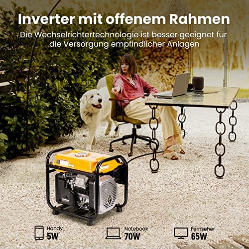Bild 1 - 3200W Inverter-Generator, Benzin 4-Takt Backup-Stromversorgung mit Parallell-Funktion, mit AC/DC/USB-Ausgängen für Garten, Arbeitsplatz, Haus, Garage und mehr