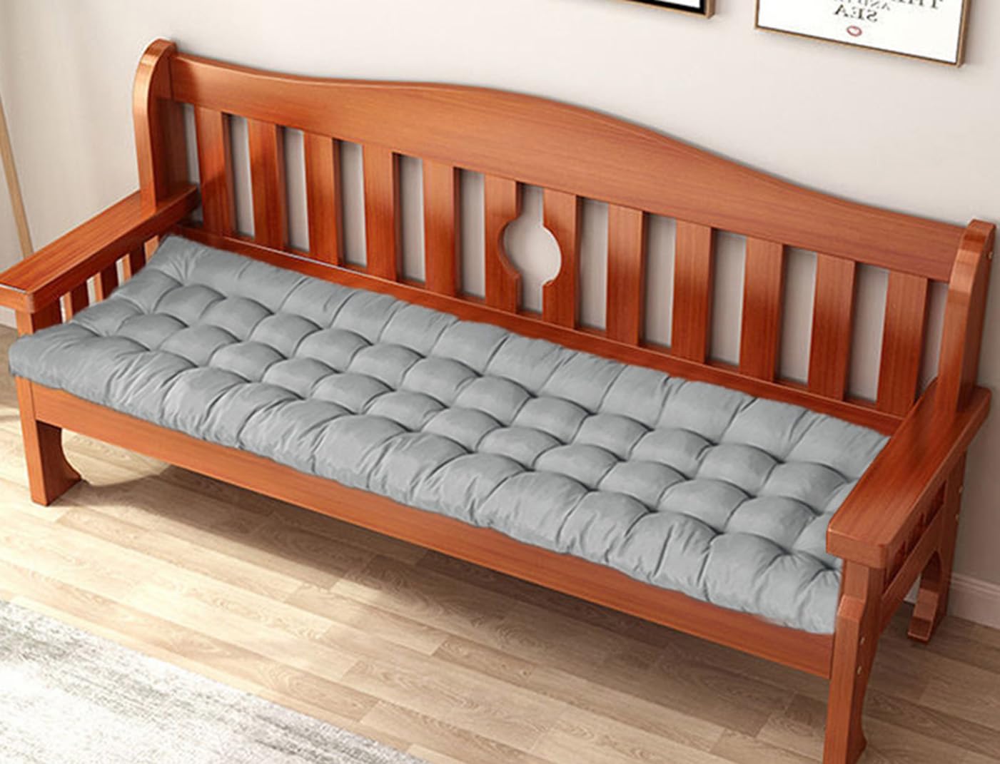Panchina da giardino spessa viola per 2/3 posti, 160 x 50 cm, 8 cm, imbottitura in cotone per patio esterno, altalena, casa, comoda e lunga per il massimo relax